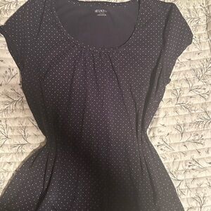 Merona Women's Dark Top with White Dots